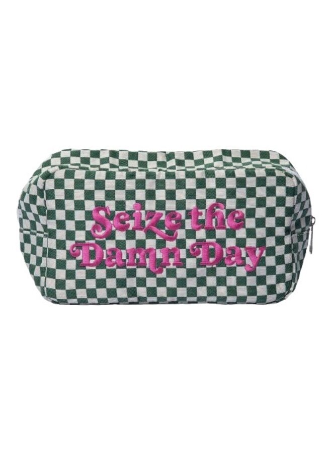 Seize the Damn Day Checkered Bag