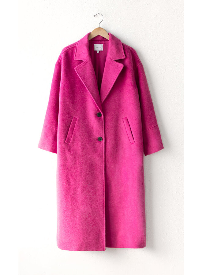 Bryce Brushed Oversized Coat Valentino Pink
