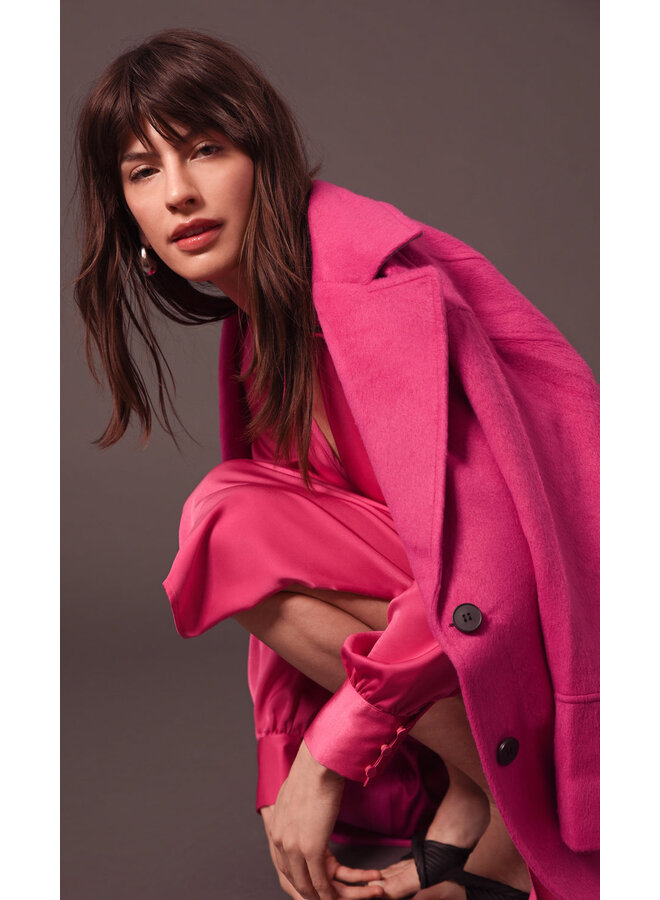 Bryce Brushed Oversized Coat Valentino Pink