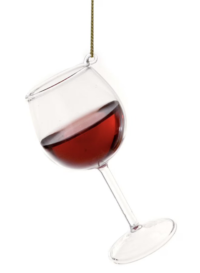 Red Wine Glass Ornament