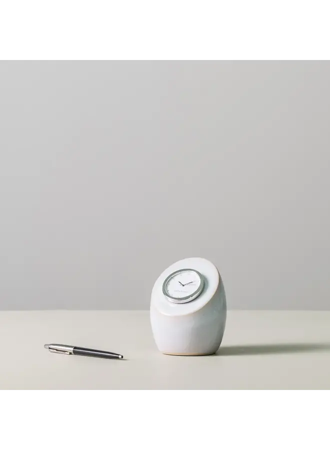 Addison Pottery Clock in Gift Box- Cloud