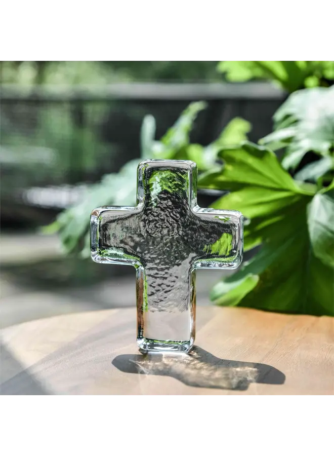 Glass Cross In Gift Box - Large