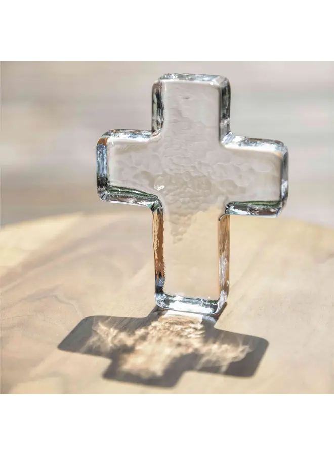 Glass Cross In Gift Box - Large