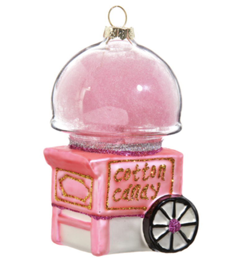 Cotton Candy Machine Ornament ivory & birch