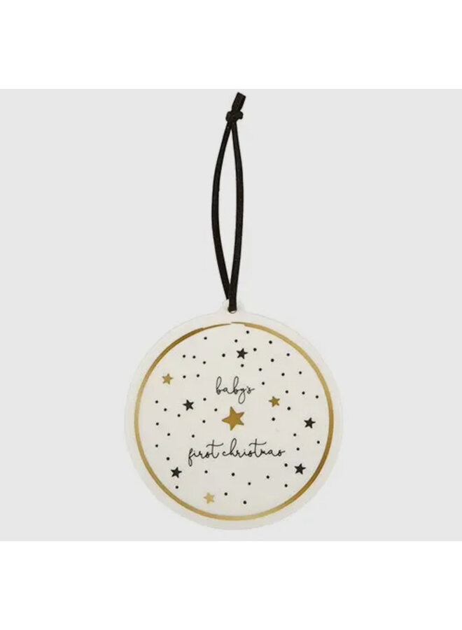 Baby's 1st Christmas Ornament - Black Star