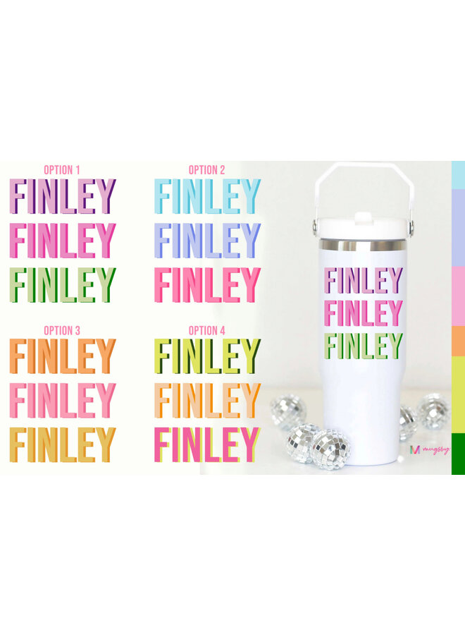 Personalized Flip Straw Cup -