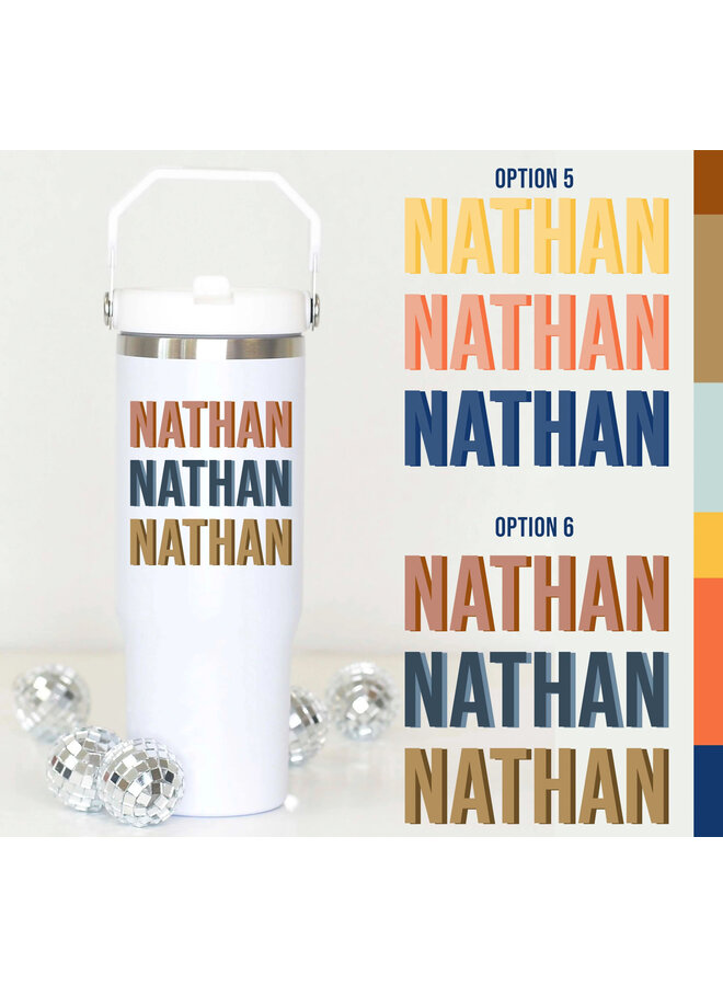 Personalized Flip Straw Cup -