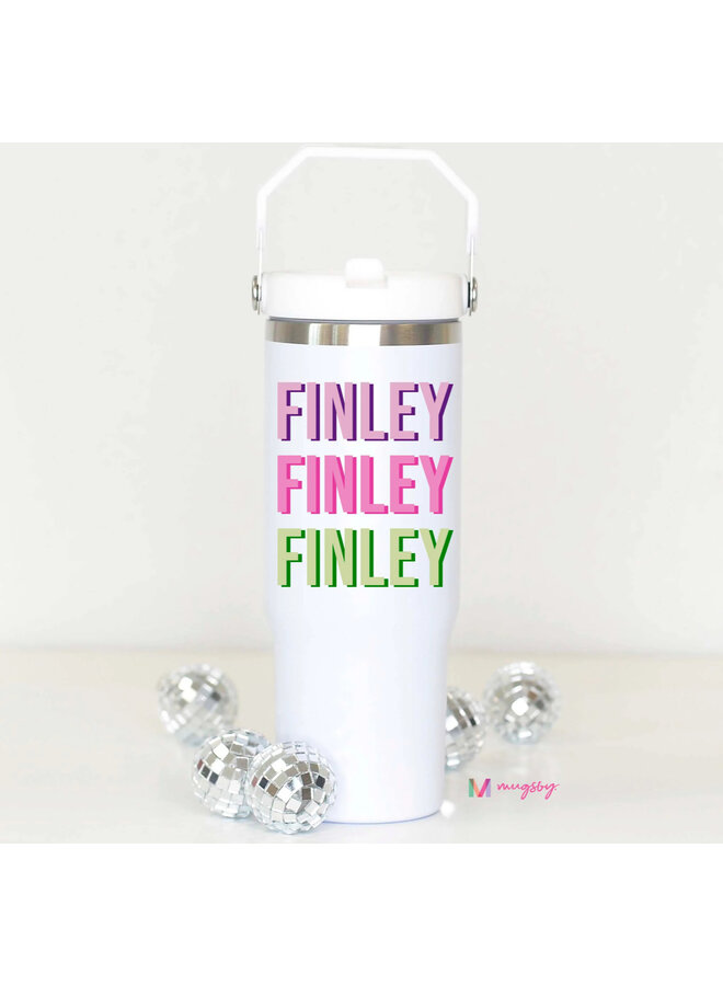 Personalized Flip Straw Cup -
