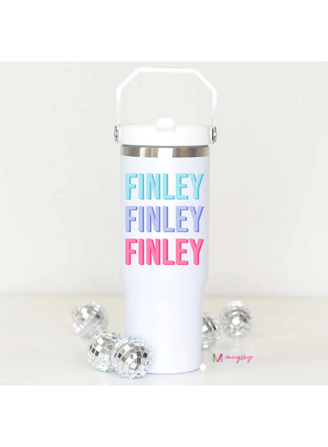 Personalized Flip Straw Cup -