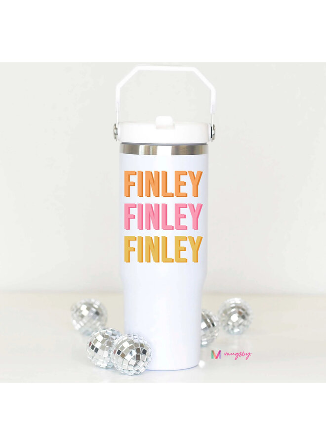 Personalized Flip Straw Cup -