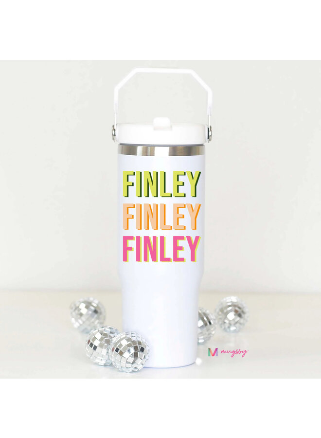 Personalized Flip Straw Cup -