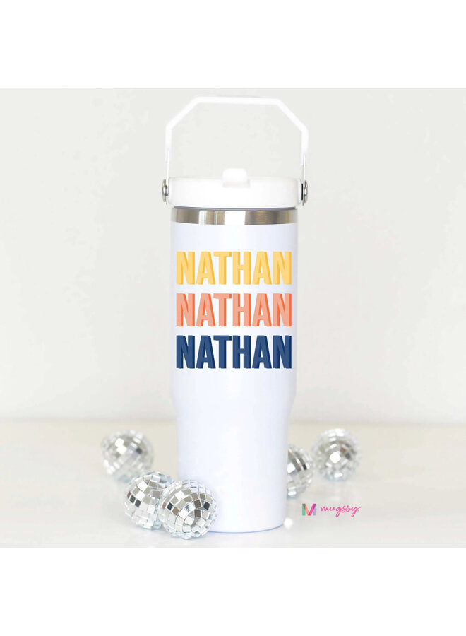 Personalized Flip Straw Cup -
