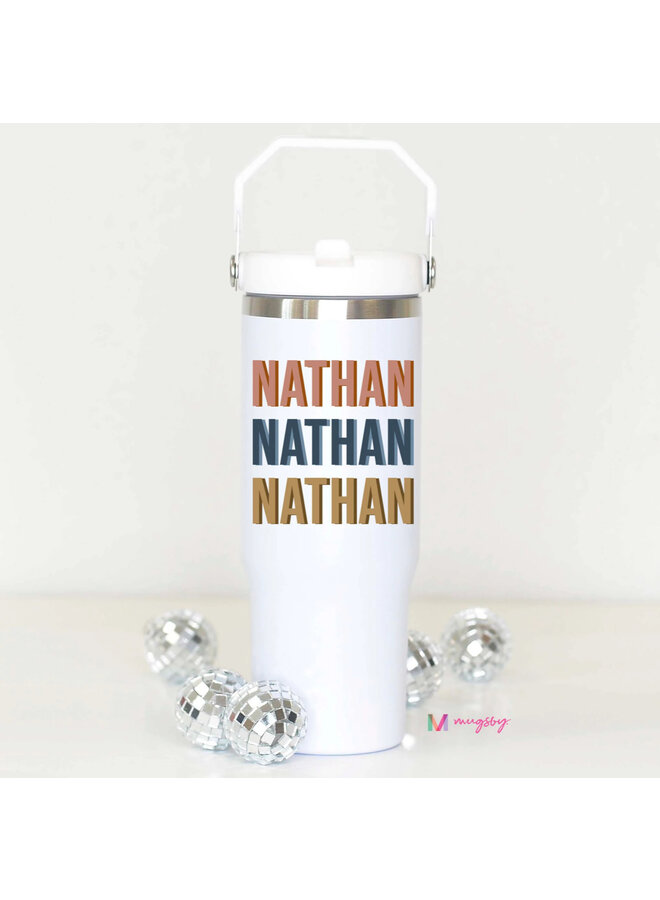 Personalized Flip Straw Cup -