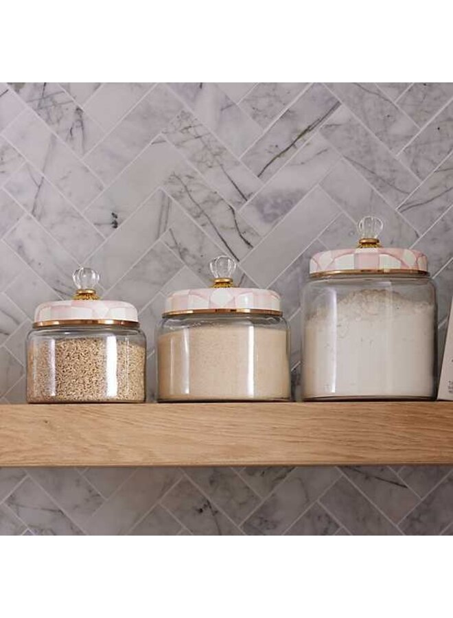 Rosy  Check Medium Kitchen Canister