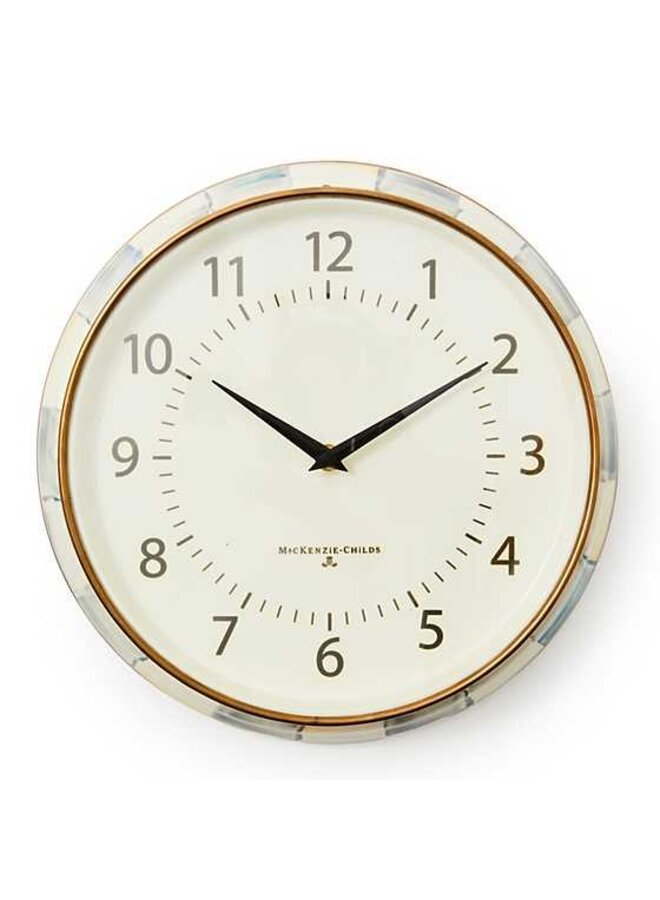 Sterling Check School Wall Clock