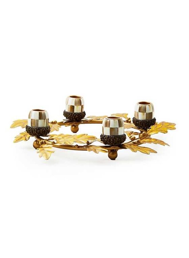 Autumnology Gold Leaf Ring Candle Holder