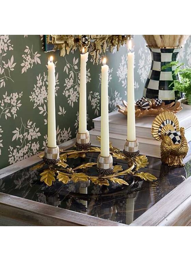 Autumnology Gold Leaf Ring Candle Holder