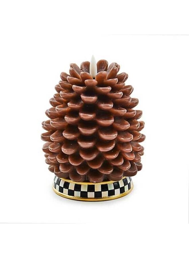 Pinecone Tall Flicker Candle