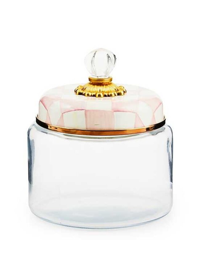 Rosy Check Kitchen Canister - Small