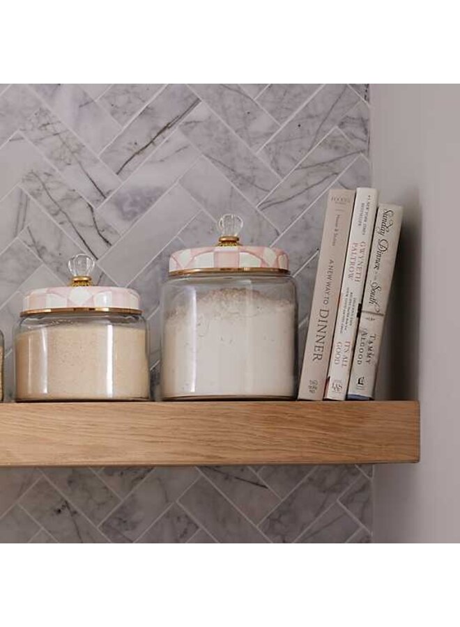 Rosy Check Kitchen Canister - Large