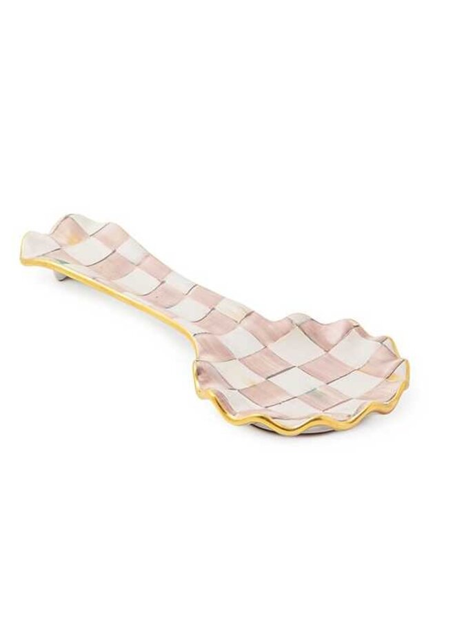 Rosy Check Ceramic Spoon Rest