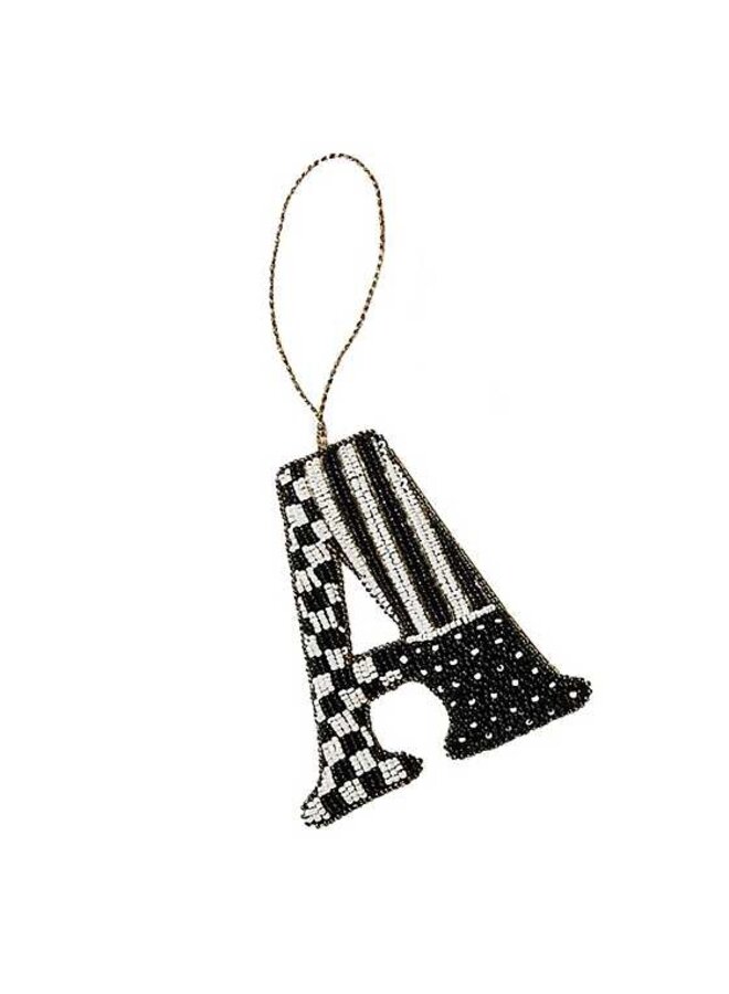 Monogram Beaded Ornament