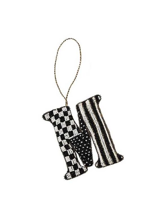 Monogram Beaded Ornament