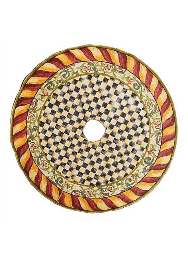 Courtly Check Red & Gold Tree Skirt