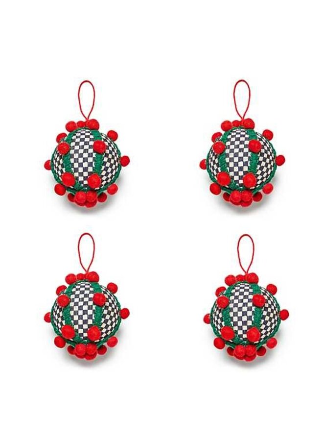 Cozy Christmas Pom Pom Ball Ornament