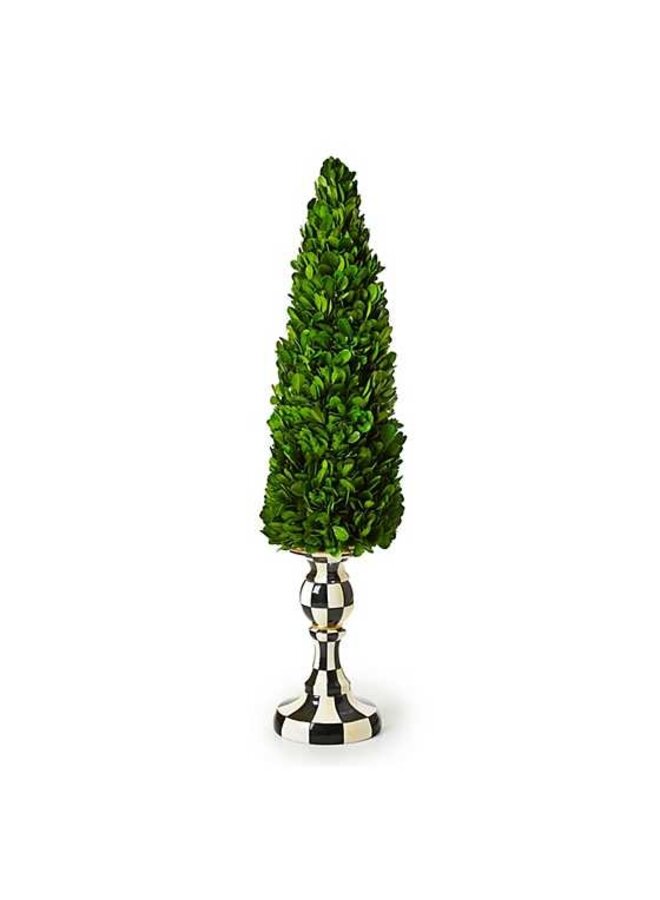 Courtly Check Large Pedestal Boxwood Tree