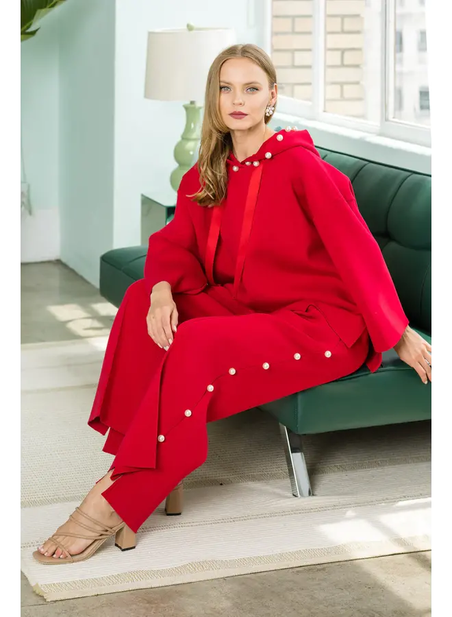 Farrah French Scuba Pearl Long Pant