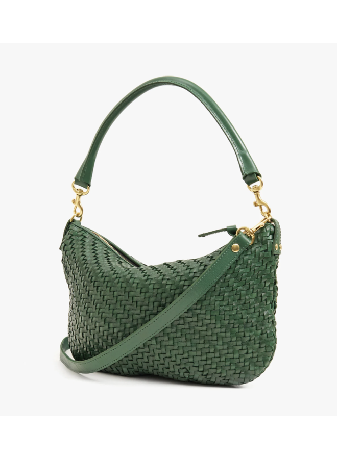 Petit Moyen Messenger Evergreen Woven Zig Zag
