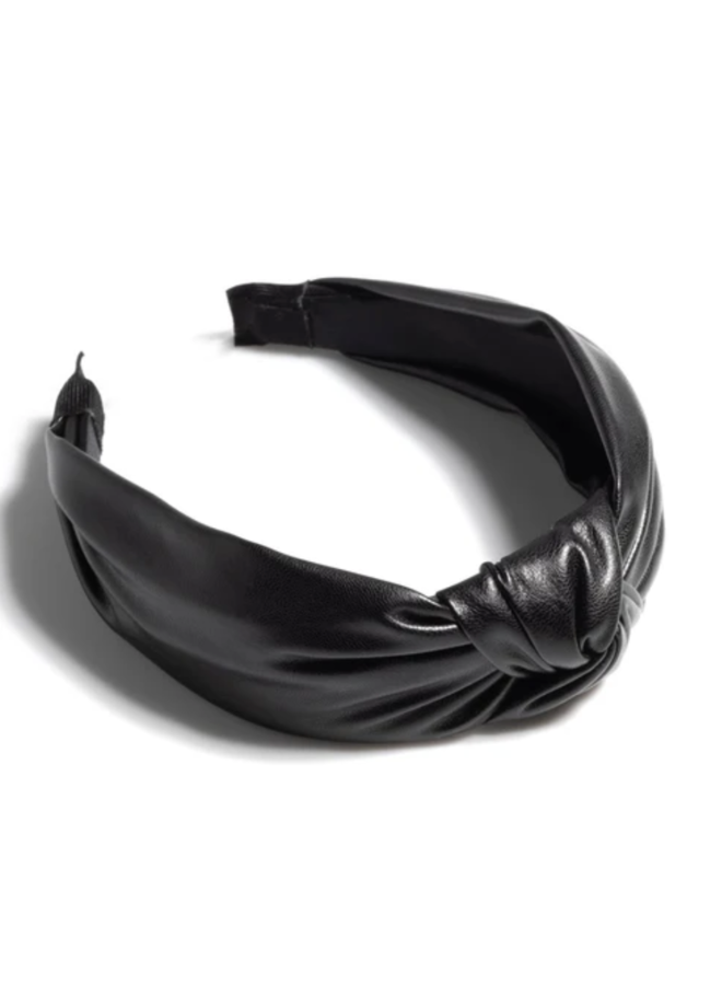 Knotted Faux Leather Headband