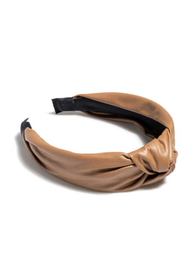 Knotted Faux Leather Headband