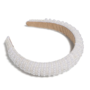 Beaded Headband White