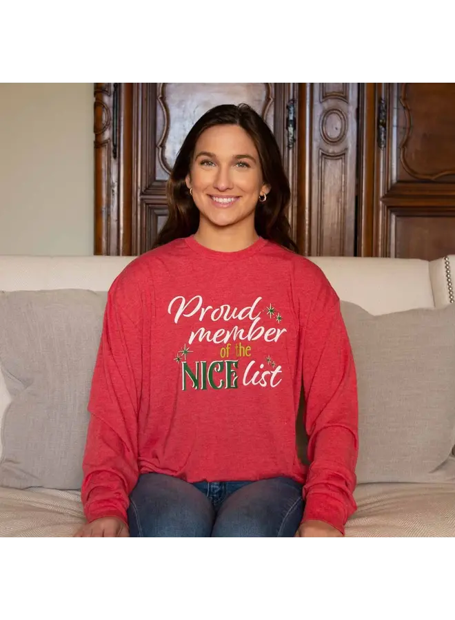 Nice List Long Sleeve Crew Neck T-Shirt