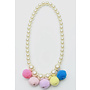 Multi Colored Pom Pom Necklace