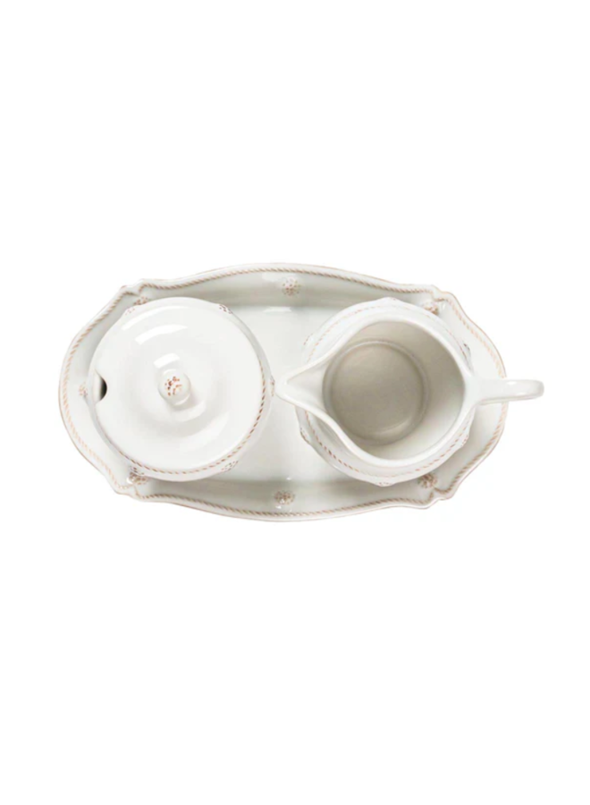 Berry & Thread Sugar and Creamer Set/3pc - Whitewash