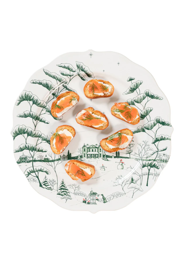 Country Estate Winter Frolic Charger/Platter - Evergreen
