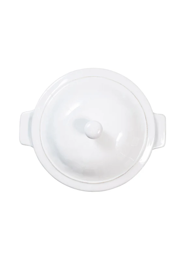 Puro 12" Casserole with Lid - Whitewash