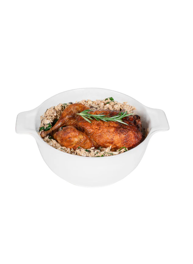 Puro 12" Casserole with Lid - Whitewash