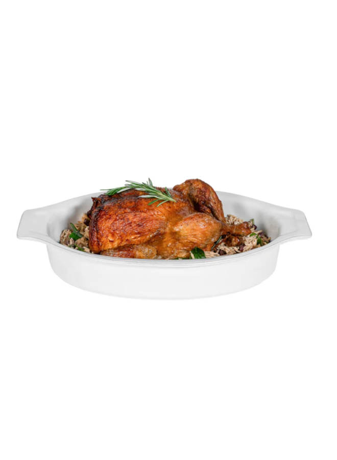 Puro 16" Oval Baker - Whitewash