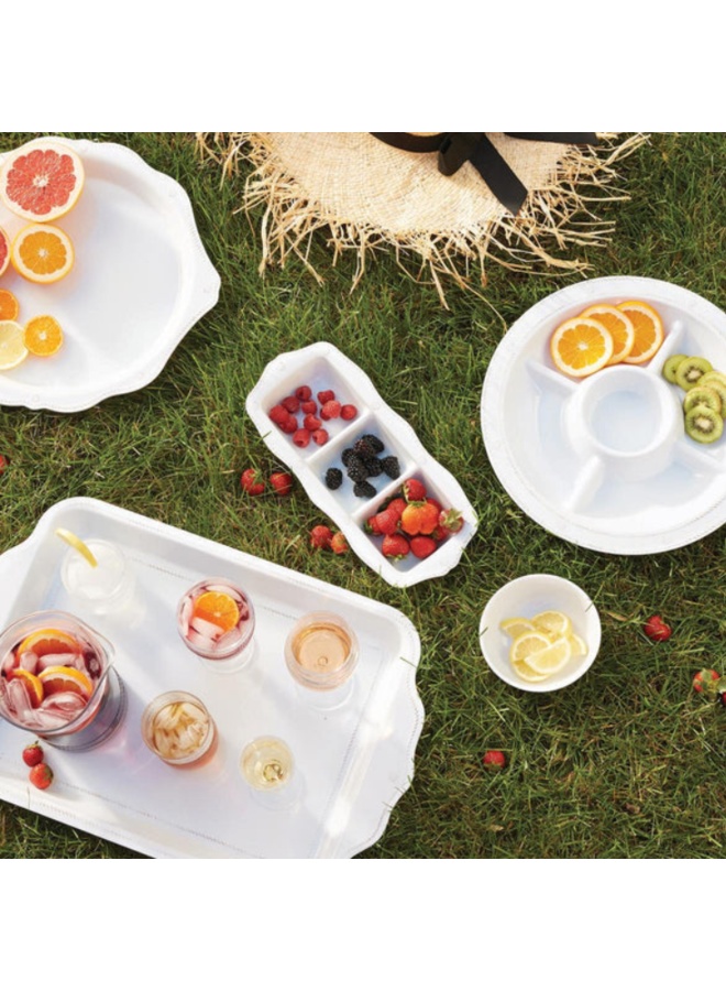 Berry & Thread Melamine Whitewash 24" Handled Tray