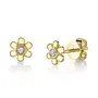 14YG Diamond Flower Stud (0.05ct)