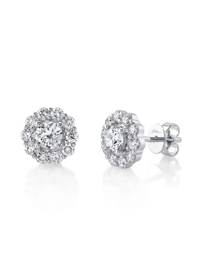 14K White Gold/Diamond Stud Earrings (1.58ct)