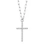 14K White Gold/Diamond Cross Necklace (.06ct)