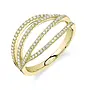 14k Yellow Gold/Diamond Lady’s Swirl Ring (.24ct) -Size 7