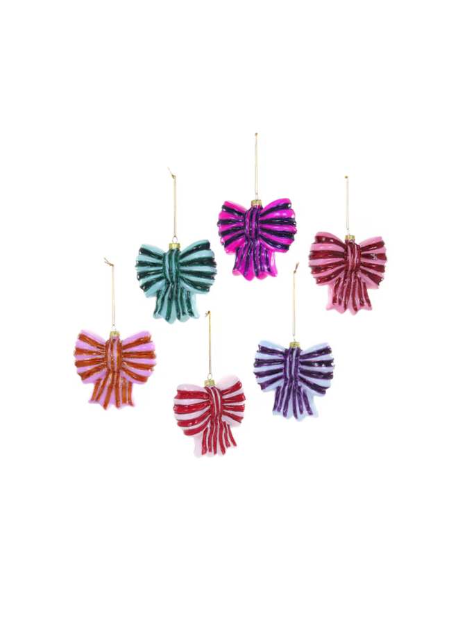Striped Bow Ornament