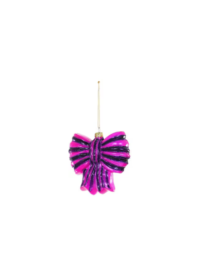 Striped Bow Ornament