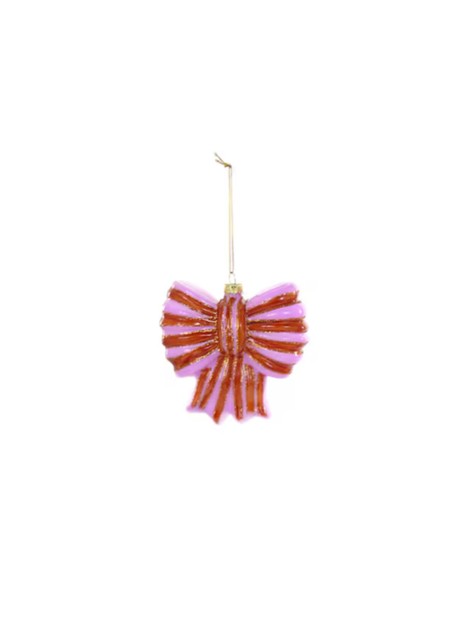 Striped Bow Ornament